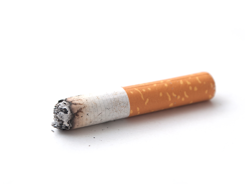 smoked cigarette