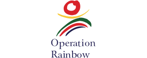 A Logo For Operation Rainbow With A Rainbow In The Middle