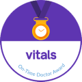 Purple Vitals Award Ribbon