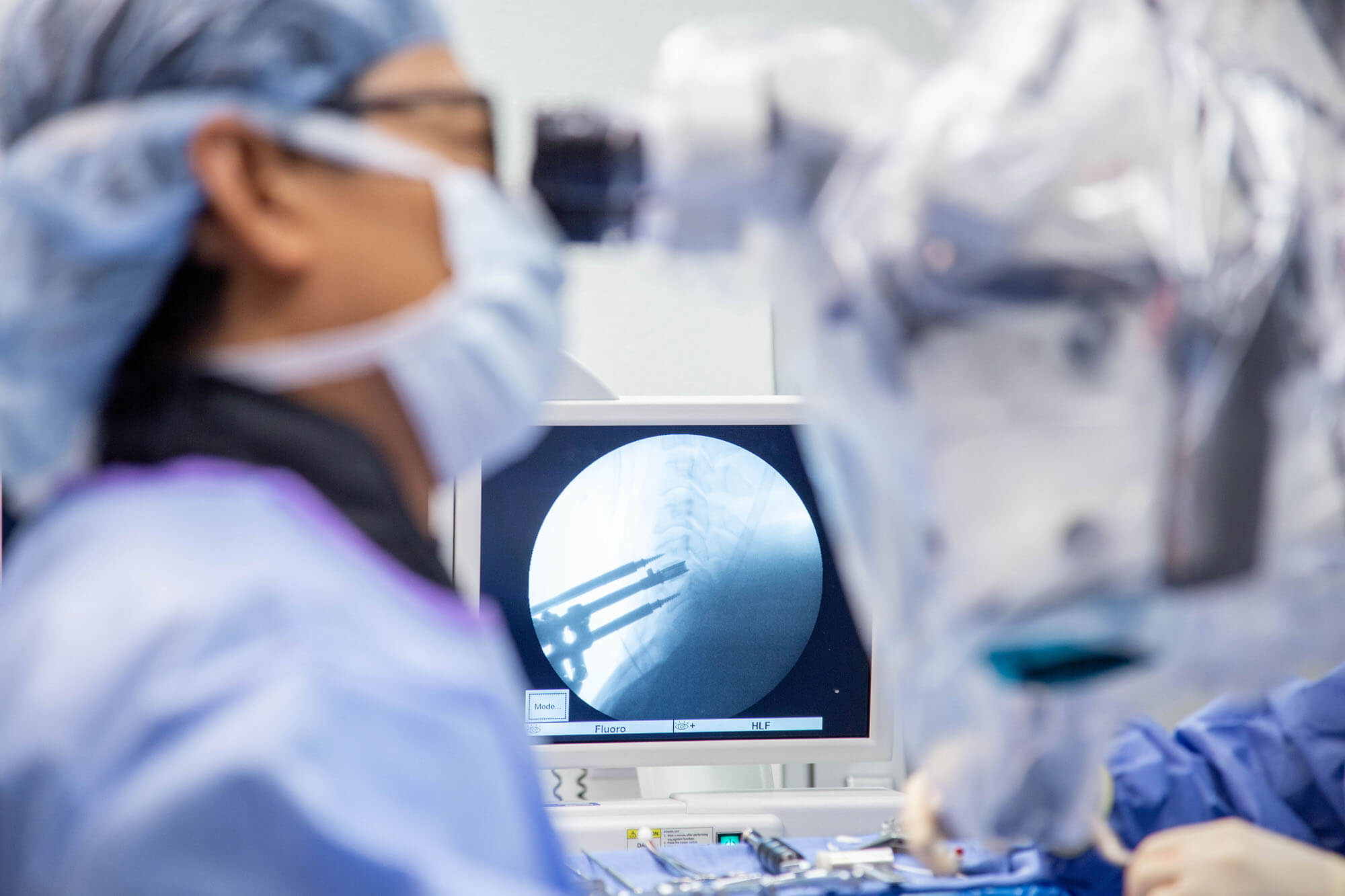 Doctor performing surgery in the OR