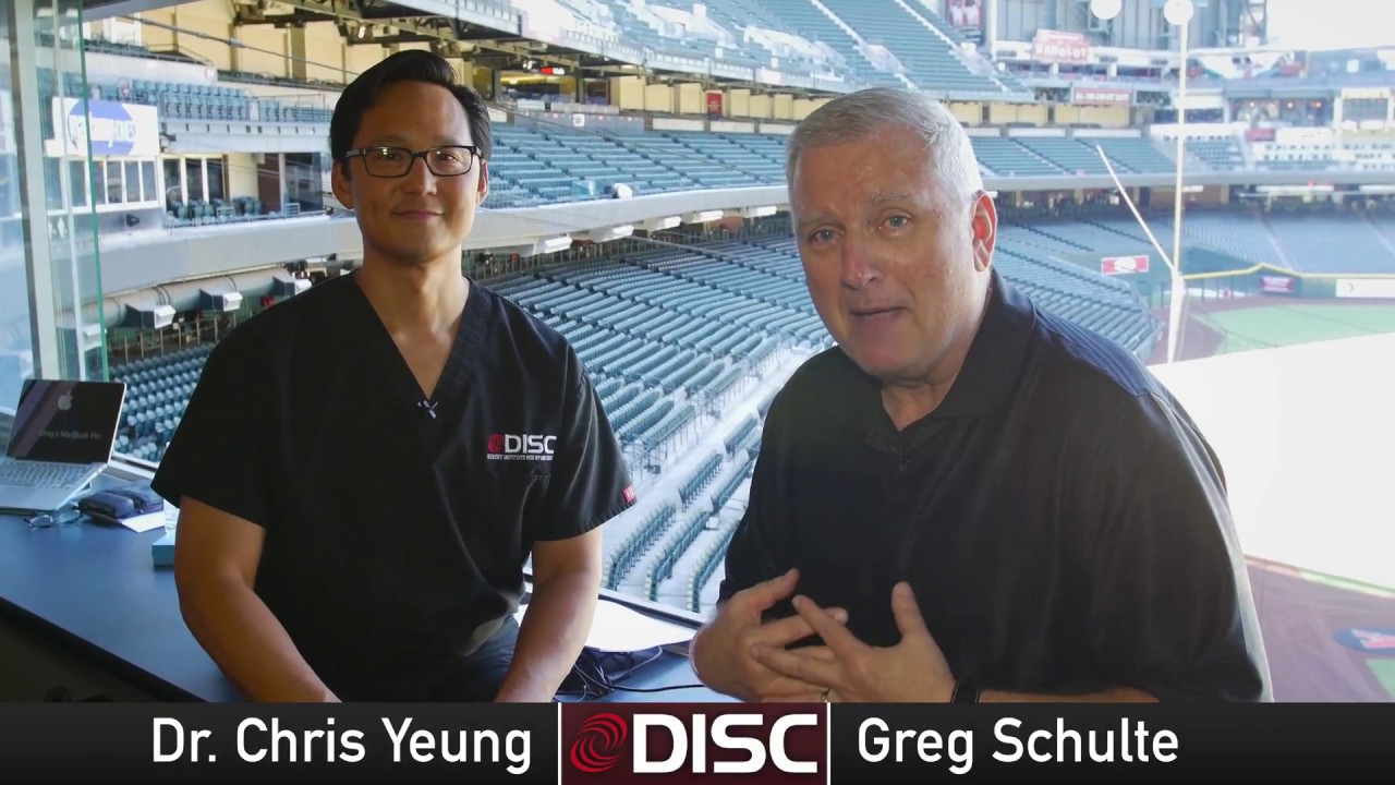 DISC Dr. Yeung with Greg Schulte, Diamondbacks Broadcaster