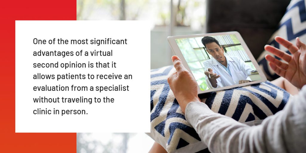 What are the benefits of a virtual second opinion?