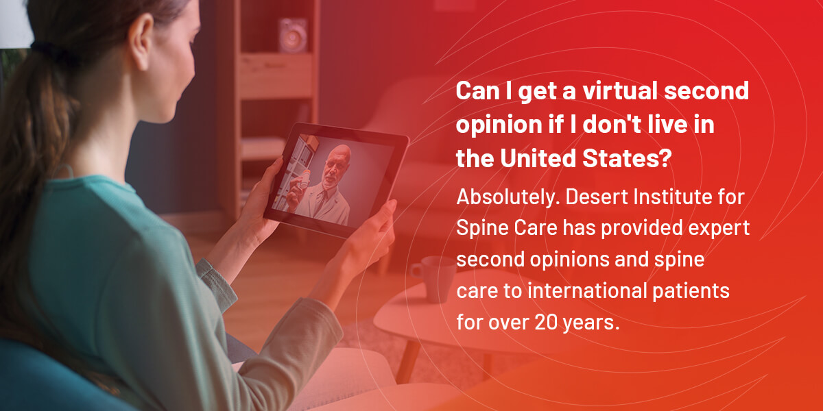 Can I get a virtual second opinion if I don't live in the United States?