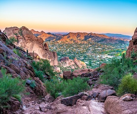 Colorful Sunrise on Camelback Mountain in Phoenix, Arizona